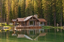 Beautiful Cabin on Geo-Thermal Pond awarded st Platinum LEED Certification in Southwest Montana 