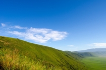 Beautiful colorful countryside of the entrance to Ngorongoro Crater Tanzania 