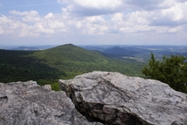Beautiful day on the Appalachian Trail Pulpit Rock Pennsylvania USA 