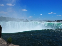 Beautiful Niagara Falls Canada side up close 
