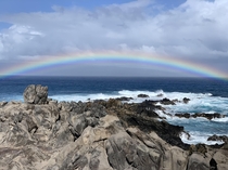 Beautiful rainbow this morning at Hawea Point on the Kapalua Coastal trail Kapalua Maui USA   x 