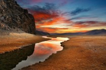 Beautiful Sunset - Gobi Desert Mongolia 