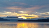 Beautiful Sunset on Lake Shuswap British Columbia Canada 