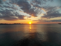 Beautiful sunset Zadar Croatia 