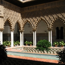 Beautyful Royal Alcazars of Sevilla Mudejar architectur islamic art and UNESCO World Heritage