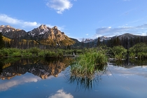 Beaver Pond Reflection Mount McGowan Sawtooth Range Idaho 