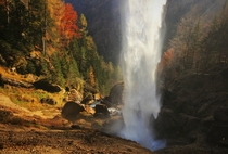 Behind Pericnik waterfall Triglav NP Slovenia 
