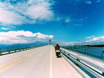 Biking over Lake Champlain Bridge  OC