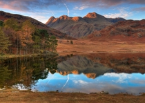 Blea Tarn a Lake in the Cumbrian District of England  by Aubrey Stoll