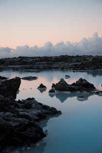 Blue Lagoon Iceland   Dusk at the hot silica pools of south west Iceland David Sheldrick