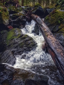 Blueberry mountain cascading waterfall Lanark Highlands Ontario Canada  OC