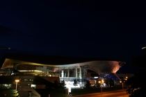 BMW World Munich at night 