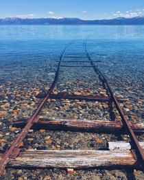 Boat launching tracks in Lake Tahoe CA  by uTheRealHeathBar x-post rpics