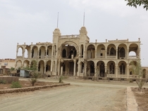 Bombed out bank in Massawa Eritrea 