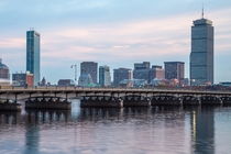 Boston Massachusetts from across the Charles River 