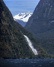 Bowen Falls in Milford Sound New Zealand  IG GarrettBaespflug