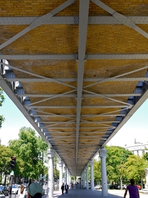 Brick understructure of Paris bridge 