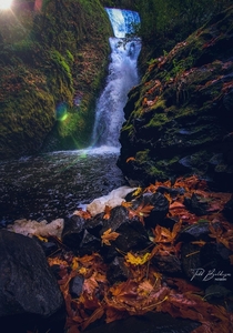 Bridal Veil Falls in Autumn Columbia River Gorge Oregon 