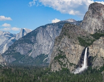 Bridalveil Fall from Tunnel View in Yosemite Valley CA 