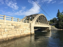 Bridge over reversing falls in Blue Hill Maine Built  
