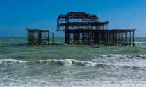 Brighton west pier remains England  by happyapple