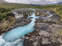 Bruarfoss Waterfall Iceland 