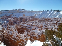 Bryce Canyon National Park Utah dusted in snow 
