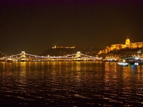 Budapest from the Danube River Buda castle on the right Liberty Monument and the Chain Bridge centered from my recent holiday