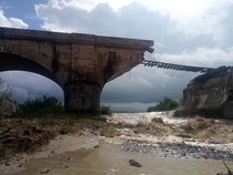 Budila Bridge Brasov Romania - destroyed by yesterdays floods  in  years it was never repaired