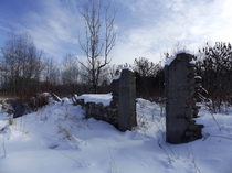 Building remains near Barrie Ontario Canada 