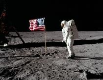 Buzz Aldrin standing on the surface of the Moon - Sunday July   - 