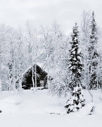 Cabin in Finnish winter Photo credit to virpula