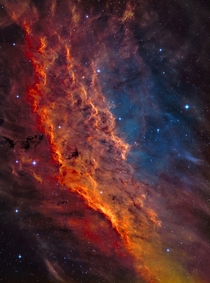 California Nebula Also known as NGC  the classic emission nebula is around  light-years long 
