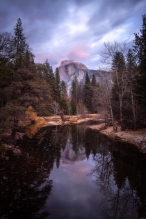 Calming waters before the snow storm Yosemite national park  IG jamesliuu