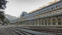 Canfranc International railway station Spain Left abandoned since  after a train derailed on the French side