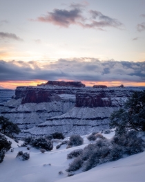 Canyonlands with a fresh blanket of snow 