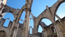 Carmo Convent in Lisbon Portugal ruined in the  earthquake now a museum   OC