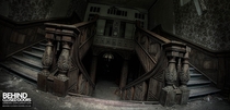 Carved wood stairs at an old Asylum by Behind Closed Doors 