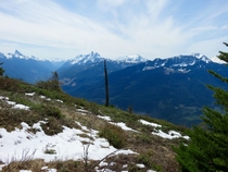 Cascade Mountains from Mount Thurston - Chilliwack BC Canada 