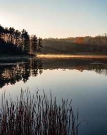 Catching the first light at Kendall Lake Cuyahoga Valley National Park OH 