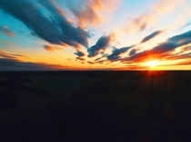 Catching the sun drone style Captured in Southwestern Ontario on my Phantom  Pro