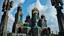 Cathedral of the Russian Armed Forces Its dark green exterior is forged out of captured German tanks 