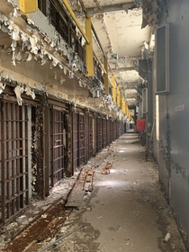 Cell block from Old Joliet Prison Joliet IL USA
