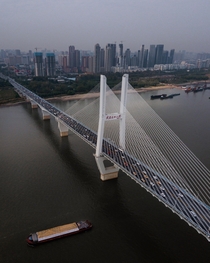 Changjiang River Bridge in Wuhan China