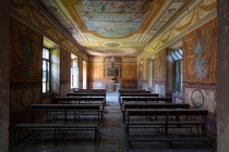 Chapel of deserted orphan asylum in Italy 