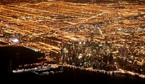 Chicago and its incredible night-time sprawl 