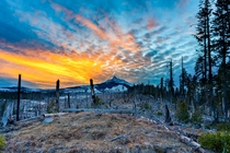 Chilly sunset at Mt Washington OR 