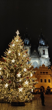 Christmas atmosphere at Old town square in Prague Czechia