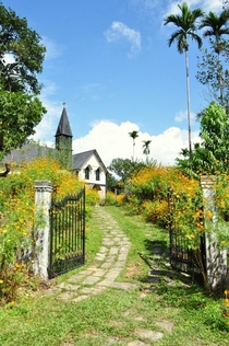 Church in Mawlynnong village Meghalaya state India 