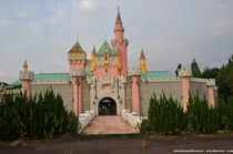 Cinderella Castle at the abandoned fake Disneyland called Nara Dreamland taken in  